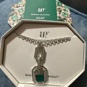 Silver Necklace with Genuine Quartz